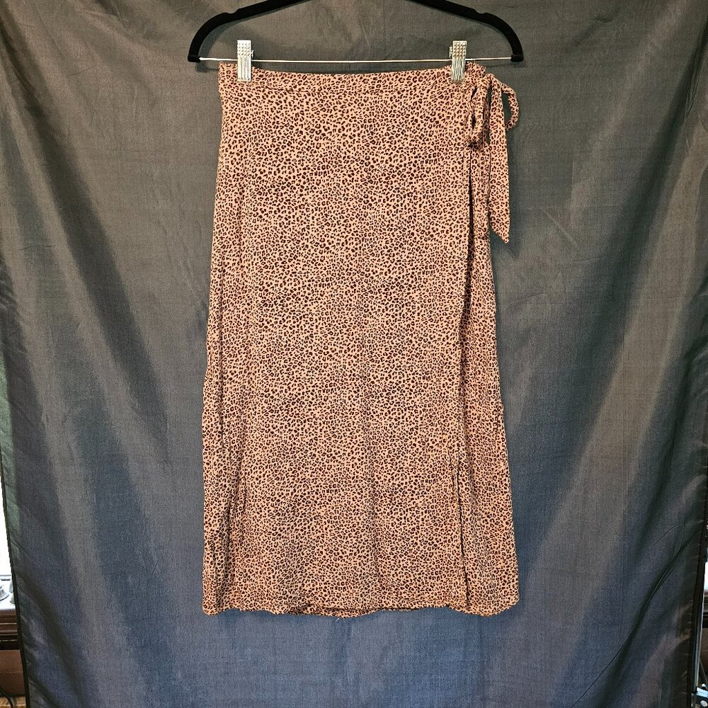 Kirious mini animal print wrap skirt. Size L